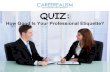 QUIZ: How Good Is Your Professional Etiquette?