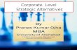 Corporate  level strategic alternatives