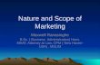 Nature, scope and evolution of  marketing