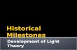 Historical development of light theory