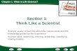 Life Science Chapter 1, Section 1 Think Like a Scientist