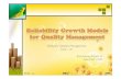 Reliability growth models for quality management