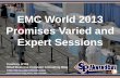 EMC World 2013 Promises Varied and Expert Sessions (Slides)