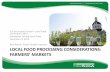 Eolfc 2013   kfla health unit - regulation considerations in local food processing