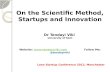 On the Scientific Method, Startups and Innovation @Leancamp