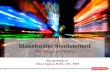 Stakeholder involvement: The magic of timing