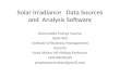 Solar irradiance data sources & software