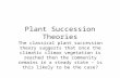 Ecosystems 7 - Plant Succession Theories