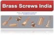 Brass screws Pan head Screws CSK Screws Machine Screws Cold forged fasteners anchors  india