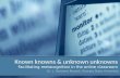 Known knowns & unknown unknowns