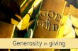 Generosity in Giving | Francois van Niekerk | 22 June 2014