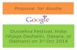 Proposal  for doodle dasara festival india on 3rd oct