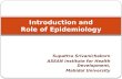 Introduction and Role of Epidemiology