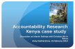 Accountability impact research - results from the kenya pilot study