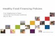 Healthy Food Financing Policies