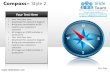 Compass style design 2 powerpoint ppt templates.