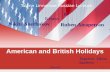 American And English Holidays