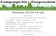7.31.12 Advocacy 101 for Co-ops Webinar
