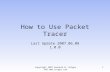 How to use packet tracer