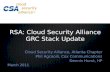 RSA: CSA GRC Stack Update for the CSA Atlanta Chapter