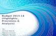 Business ppt-Budget 2013-14 (Highlights , Provisions & Analysis)  -An assignment of Macro Economics
