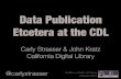 Data Publication for UC Davis Publish or Perish