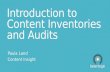 Introduction to Content Inventories and Audits