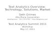 Text Analytics Overview, 2011
