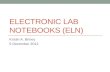 Electronic Lab Notebooks