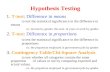 Hypothesis testng