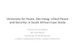 Urban peace and security