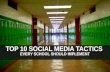 Top 10 Social Media Tactics for Schools