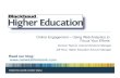 Online Engagement for Higher Ed