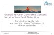 Exploiting User Generated Content for Mountain Peak Detection