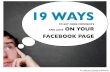 19 Ways to Get More Comments and Likes For Your Facebook Page