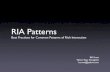 RIA Patterns - Best Practices for Common Patterns of Rich Interaction