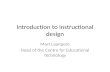 Intro to instructional design