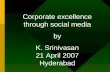 Corporate excellence through social media