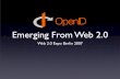 Web 2.0 Expo Berlin: OpenID Emerging from Web 2.0