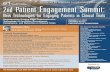 2nd Patient Engagement Summit: New Technologies for Engaging Patients in Clinical Trials, March 2011, Philadelphia