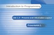 Unit 1.3 Introduction to Programming (Part 1)