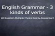 English Verb Grammar - Transitive, Intransitive, or Linking?