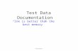 Test data documentation ss