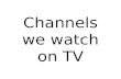 Channels we watch on tv  sofi
