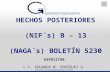 1 HECHOS POSTERIORES (NIF´s) B – 13 (NAGA´s) BOLETÍN 5230 EXPOSITOR L.C. EDUARDO M. ENRÍQUEZ G. eduardo.enriquez@gvamundial.com.mx.