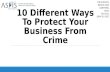 10 Different Ways to Protect Your Business From Crime