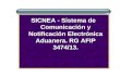 SICNEA - Sistema de Comunicación y Notificación Electrónica Aduanera. RG AFIP 3474/13.