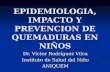 EPIDEMIOLOGIA, IMPACTO Y PREVENCION DE QUEMADURAS EN NIÑOS Dr. Víctor Rodríguez Vilca Instituto de Salud del Niño ANIQUEM.
