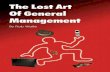 The Lost Art of General Management