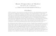 Basic Properties of Matter by Dewey B Larson